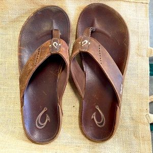 Mens olukai leather sandals